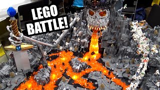 LEGO Army of the Dead Skull Castle Battle with Lava!