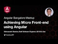Achieving Micro Front-end using Angular Elements by Vishwanath Shankar