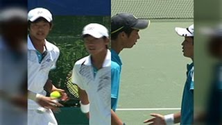 全日本ジュニアテニス選手権'11 U16 準決勝 福井・寒川 VS 沼尻・大西