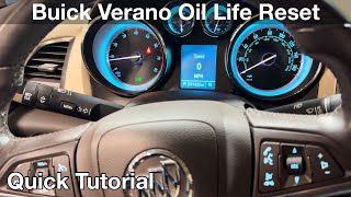 2015 Buick Verano How to reset oil life reminder