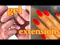 i extended my own nails 😳 how to apply gel nail extensions