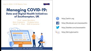 AeHIN Hour - Managing COVID-19: Data and Digital Health Initiatives of Southampton, UK