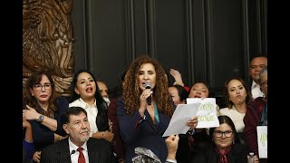 Senadora Gina Gerardina Campuzano, en la discusión de un dictamen de la reforma del Poder Judicial.