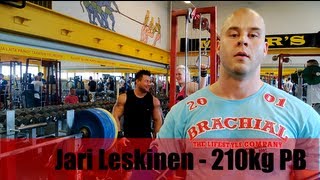 Jari Leskinen - 210kg penkkipunnerrus PB - Penkkipunnerrus.fi