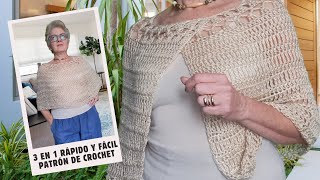 CAPA A CROCHET Tutorial | PONCHO | A medida | Capa tejida. Katarsis Crochet