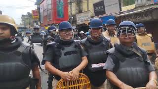 Police in Action,@ Howrah Maidan,While Talking 2 ACP, Sri Tathagata Pandey, #newsunitedindia #howrah