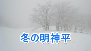 雪山登山　明神平