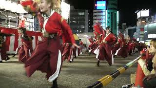 早稲田大学″踊り侍″　東京よさこい　2024　本祭　西口駅前