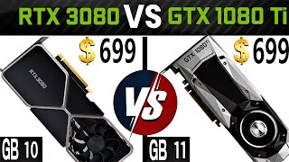 مراجعه اداء كرت الشاشه RTX 3080 vs GTX 1080 Ti