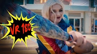 100FPS 3D VR180 Insta360 EVO Slow Motion Breakdown - Watch Out for Harley Quinn!! 😱