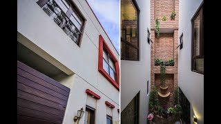 Amazing  4 Marla Modern House Design in Islamabad with Central Courtyard | Square Vertical House