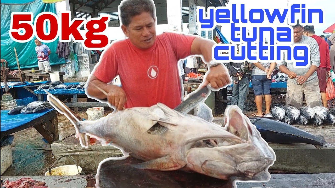 Cut Yellowfin Tuna West Papua Cutting Skill Youtube