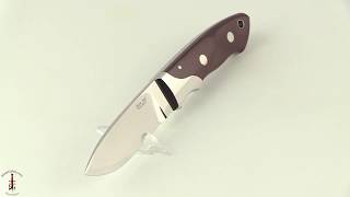 Loveless Drop Point Hunter with Maroon Micarta and S-Bolster