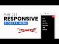 Pure CSS Responsive Sidebar Menu | Responsive Navigation Bar Tutorial