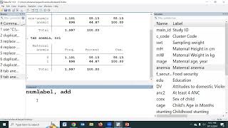 Stata learning: How to show the value and label in a same time: PArt-15