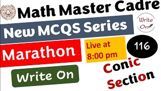 Math Master Cadre | Conic Section| Most Important MCQs |Ch-12 |New Classes #mastercadre