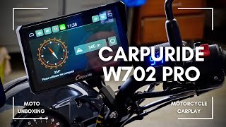 ZRCADLENÍ MOBILU NA MOTORKU - Apple Carplay, Android auto, kompas, barometr - CARPURIDE W702 PRO