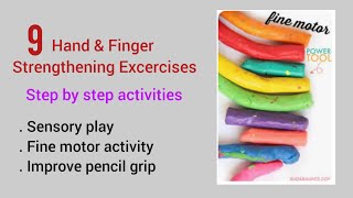 9 hand and finger strengthening exercises with clay/ sensory play/ fine motor activity