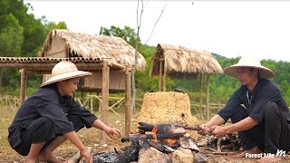 Father and son activities in the forest l Forest life M