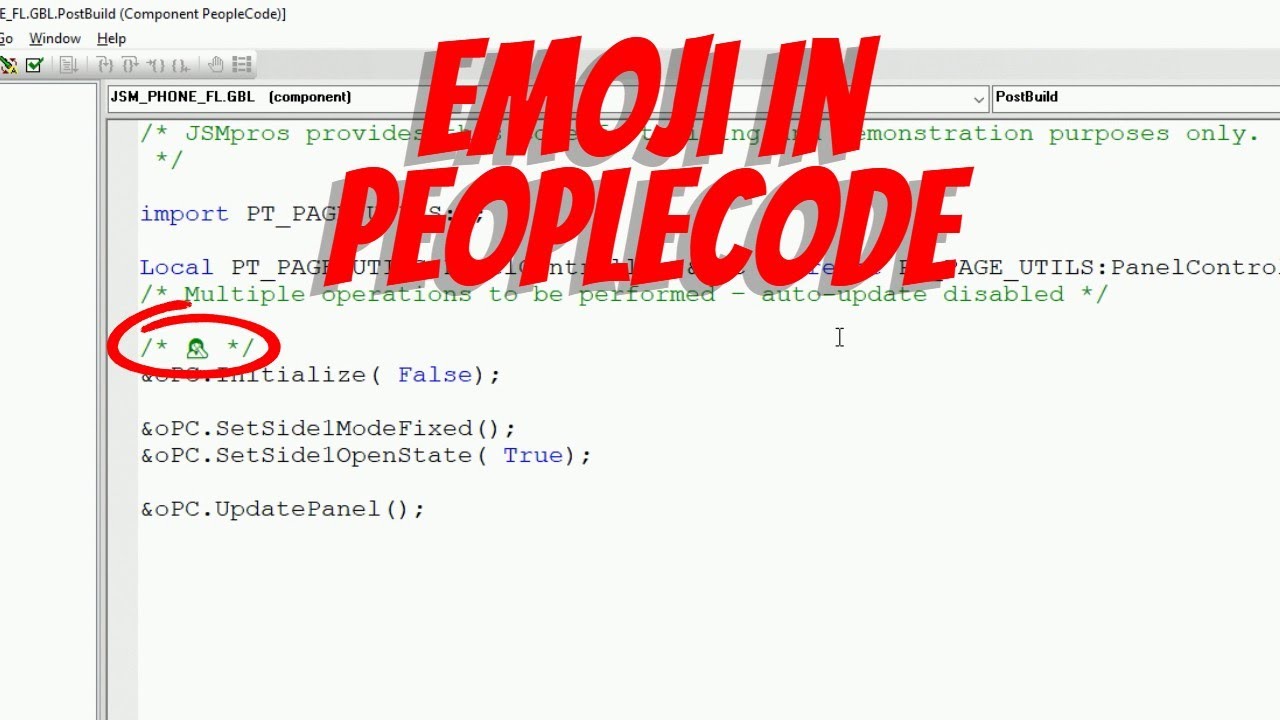 Emoji In Peoplecode Youtube