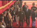 pm modi with president of france françois hollande at ceremonial reception rashtrapati bhavan