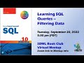 Learning SQL Queries -- Filtering Data