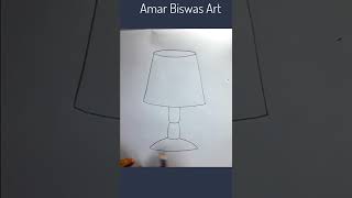 lamp drawing step by step | #shorts