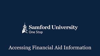 Accessing Financial Aid Information