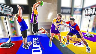 INSANE NBA 2v2 Mini Hoop Basketball (Lakers vs. Clippers)