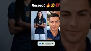 Cristinao Ronaldo Reacts 🥶 #shorts #tiktok #respect #viralshorts