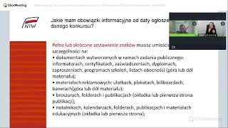 Webinarium - Wytyczne promocji zadań publicznych finansowanych lub dofinansowanych z NIW-CRSO