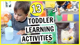 13 Toddler Activities for Learning You Can Do At Home  | 1-2 year olds