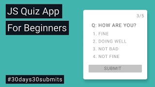Build A Quiz App With JavaScript | Mini Project For Beginners