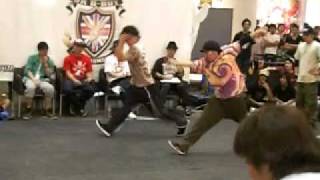 [G-tube]UK BBOY 2009 関東予選 Qtr. Final 回転忍者(Kaiten Ninja) vs NAT