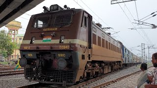 12507 Thiruvananthapuram Central Silchar Aronai Superfast Express Departs from Dankuni with WAP-4