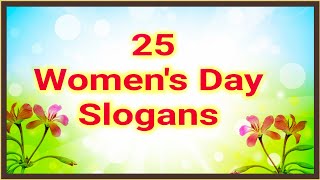 Women's Day Slogans in English | International Women's Day Slogans | Chaandu's World