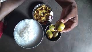 Pokhal bhat with mango fruits