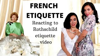 Reacting to French Etiquette video: Elegant at a dinner, How to greet someone elegantly..