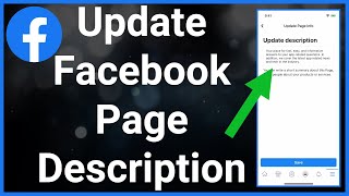 How To Update / Edit Your Facebook Page Description