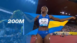 Shaunae Miller-Uibo Runs Down Elaine Thompson in the Women's 200m - IAAF Diamond League Zürich 2017