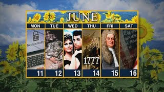 Calendar: Week of June 11