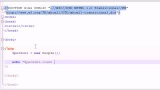 PHP Tutorial -- 37 -- Creating Our First Object