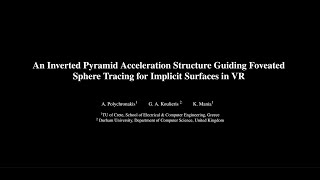 An Inverted Pyramid Acceleration Structure Guiding Foveated Sphere Tracing for Implicit SurfacesinVR