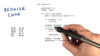 Reducer Code - Intro to Hadoop and MapReduce