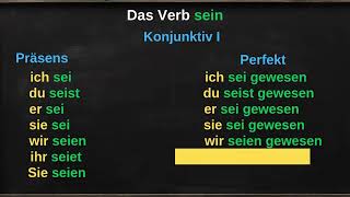 DAS VERB SEIN - COMPLETE CONJUGATION