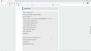 Java Swing Slider example | JSlider Class in Java