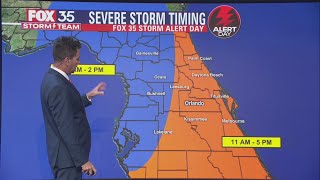 FOX 35 Storm Alert Day: Strong to severe storms possible for Central Florida