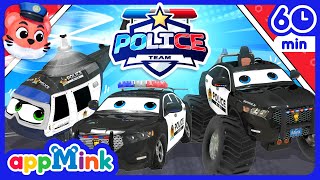 🚓🚁🌟Police Team Heroes Save the Day! 🚔🚨 Action Cartoons and Songs 🎶 #appmink #nurseryrhymes