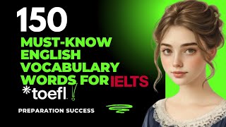 150 Must-Know English Vocabulary Words for IELTS & TOEFL Exam Preparation Success!