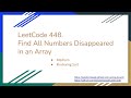 【每日一题】448. Find All Numbers Disappeared in an Array, 1/29/2021